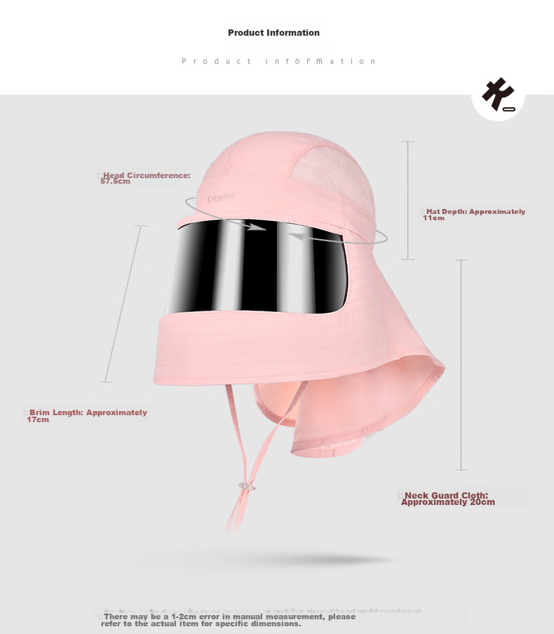 Kenmont Spring And Summer Full Face Sun Protection Mask for Women, UV-Resistant Neck Guard, Sun Visor, Outdoor Protective Hat Km-3774 11