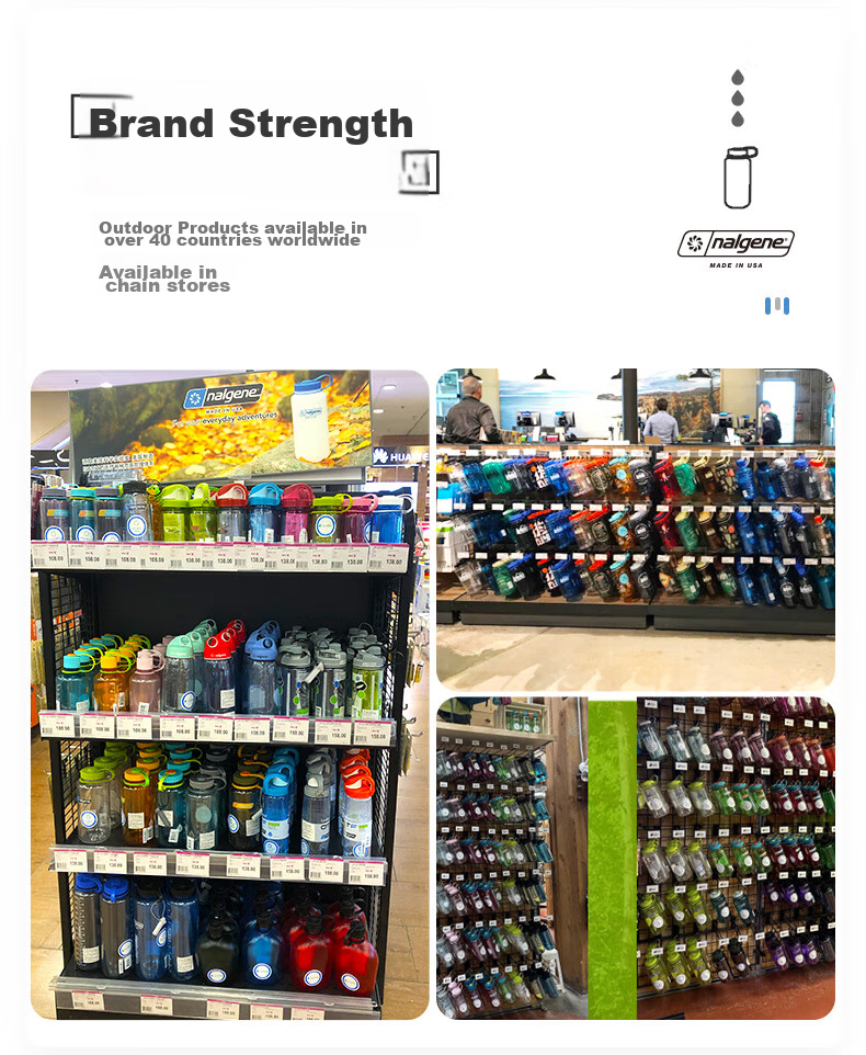 Nalgene Imported Plastic Water Bottle from USA, Outdoor Sports Cup for Men And Women Students, Summer Heat-Resistant Portable Measured Cup 500ml 25