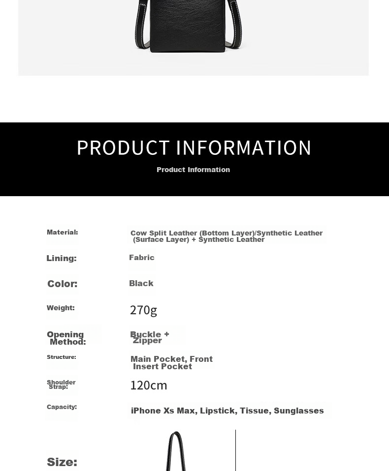 C.BANNER Leather Handbag, Women's Bag, Phone Bag, Shoulder Crossbody Bag, Light Luxury Fashion Birthday Mother's Day Gift, Practical Present for Mom 8
