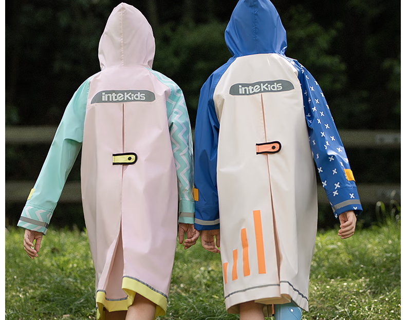 TIANTIANZAI Children's Raincoat for Girls And Boys, Elementary School Students' Specialized with Backpack Space, Kindergarten Full-Body Rain Protection Separate Poncho 2