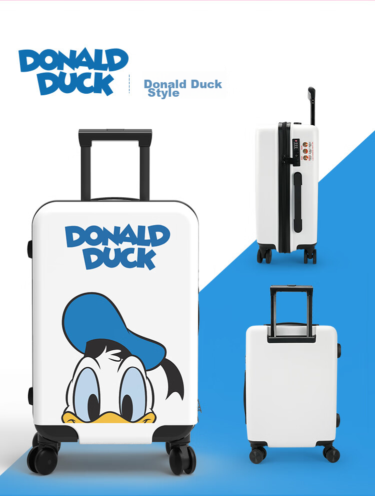 Mesuca Disney Luggage, Women's 20-Inch Suitcase, Travel Case, Cute Children's Luggage, Password Lock Suitcase, Carry-On Case 12