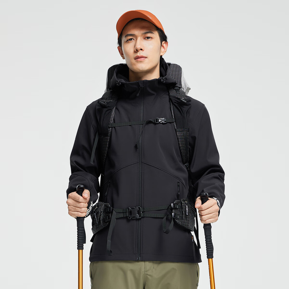 Pioneer Camp Sea Lion Soft Shell Jacket for Men, Spring And Autumn Outdoor Fleece-Lined Warm Windproof Waterproof Cordura Hiking Mountaineering Jacket