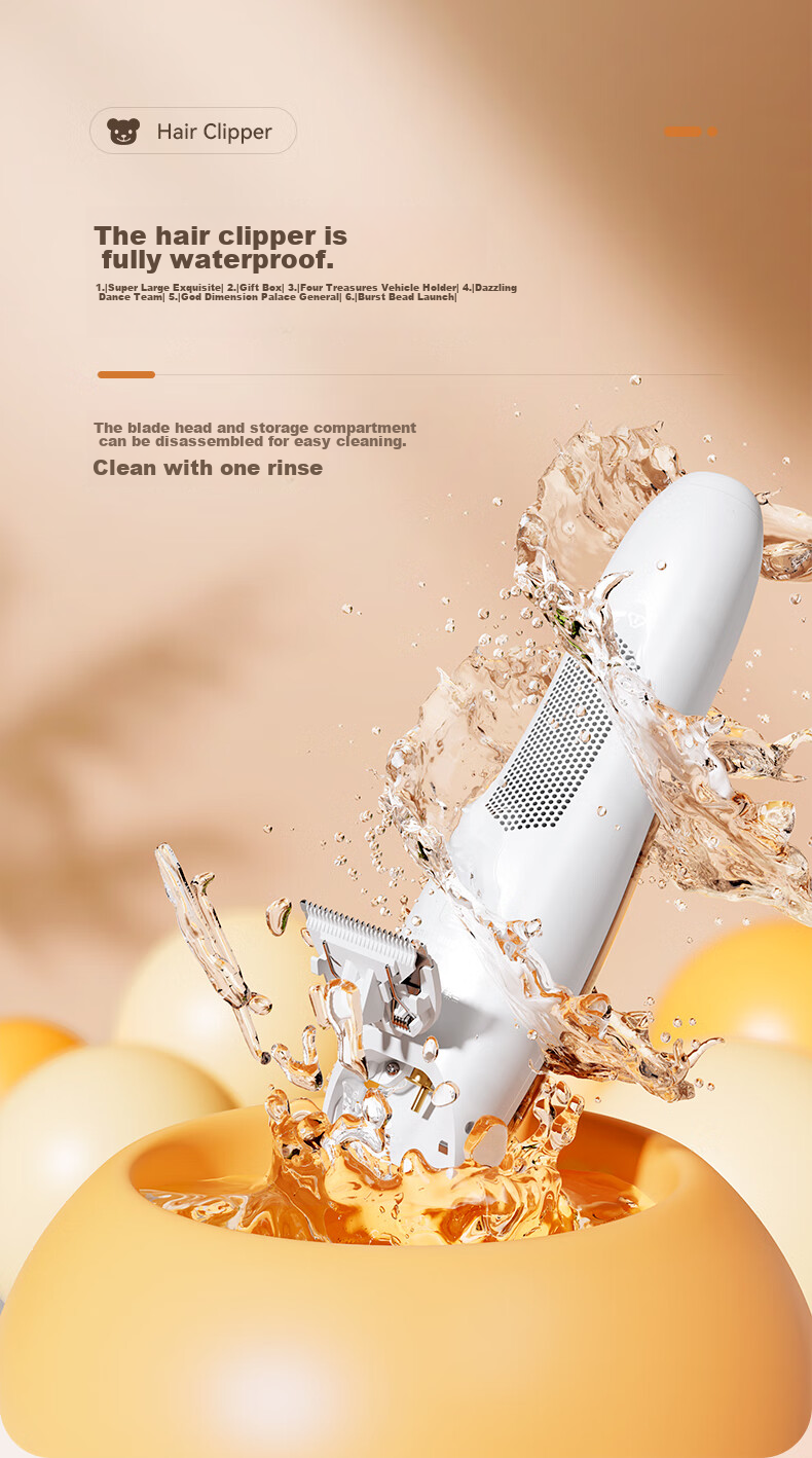 Qiman Automatic Hair Removal Baby Hair Clipper, Quiet Children's Hair Trimmer, Newborn Hair Shaver, Infant Hair Cutting Electric Shaver, QM2007 Gift Box Editio 19