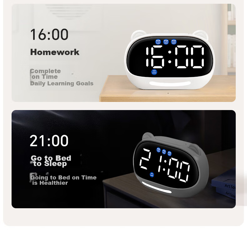 QT-TIMER Timer Time Management Tool for Students, Wake-Up Device, Children's Voice-Controlled Clock with Countdown Reminder, Smart Electronic Alarm Clock, New 2026 Model, Gift for Girls 13
