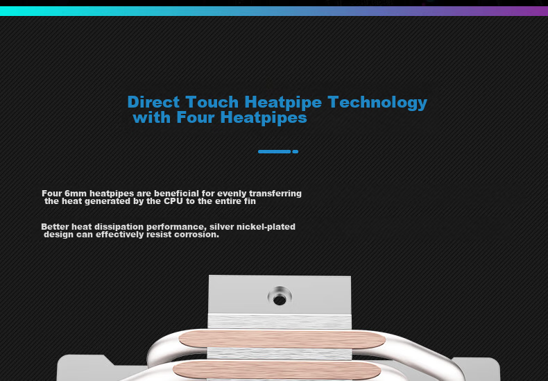 CoolerMaster Hyper 510 Down-Pressure Air Cooler All-Black Design Direct Contact 5 Heat Pipes Mini Size ITX Case Compatible Multi-Platform Mounting 3-Year Warranty 4