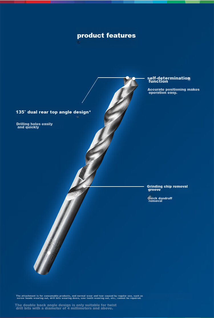 BOSCH High-Speed Metal Steel Twist Drill Bits for Electric Drills, Alloy Steel Aluminum Alloy Metal Drilling 2/3/4/5/6mm (5-Piece Set) 6
