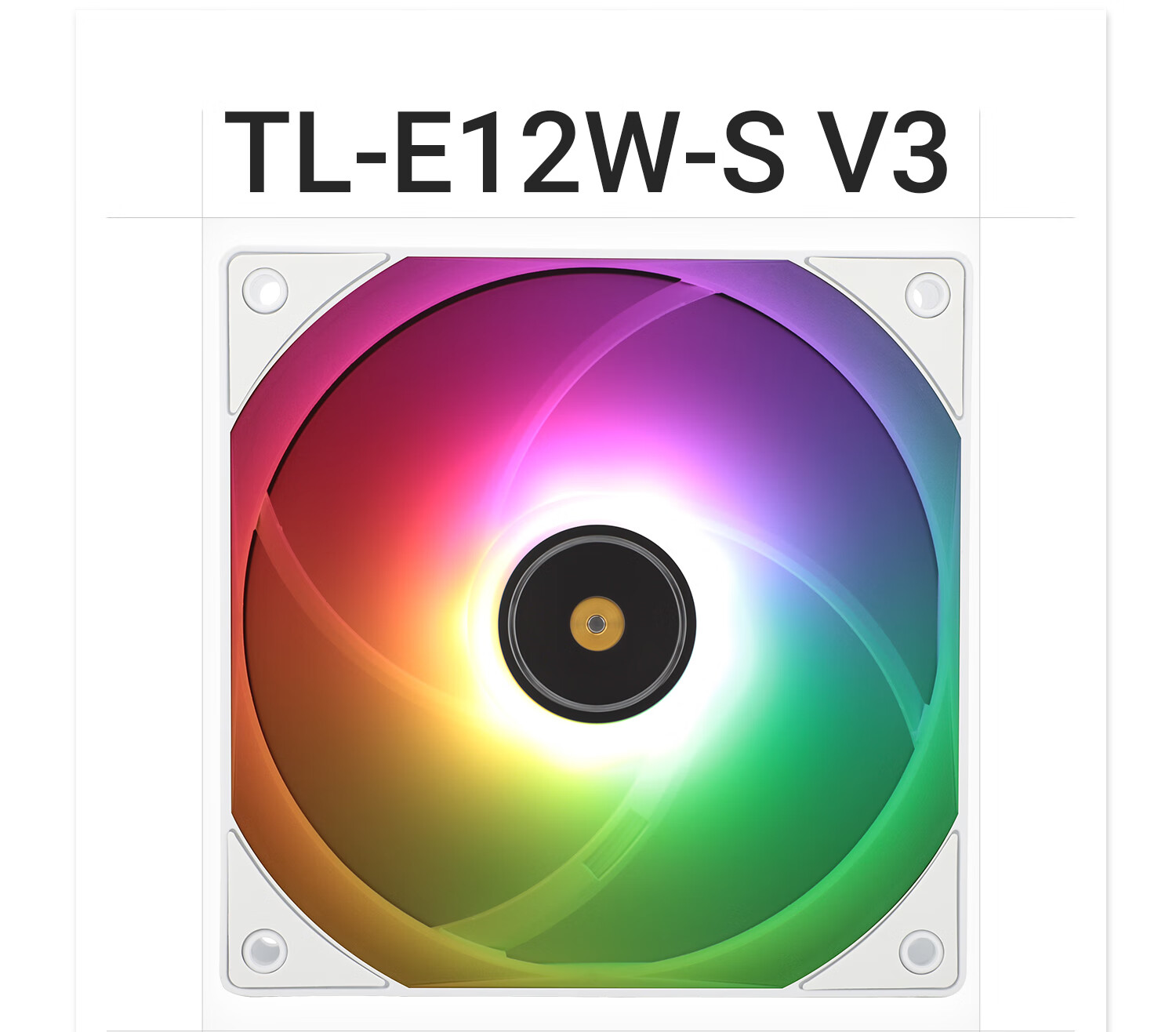Thermalright TL-E12B V3, 12cm PWM Case Cooling Fan, 2000 RPM, S-FDB Bearing, 4-PIN PWM, RGB Fa 2
