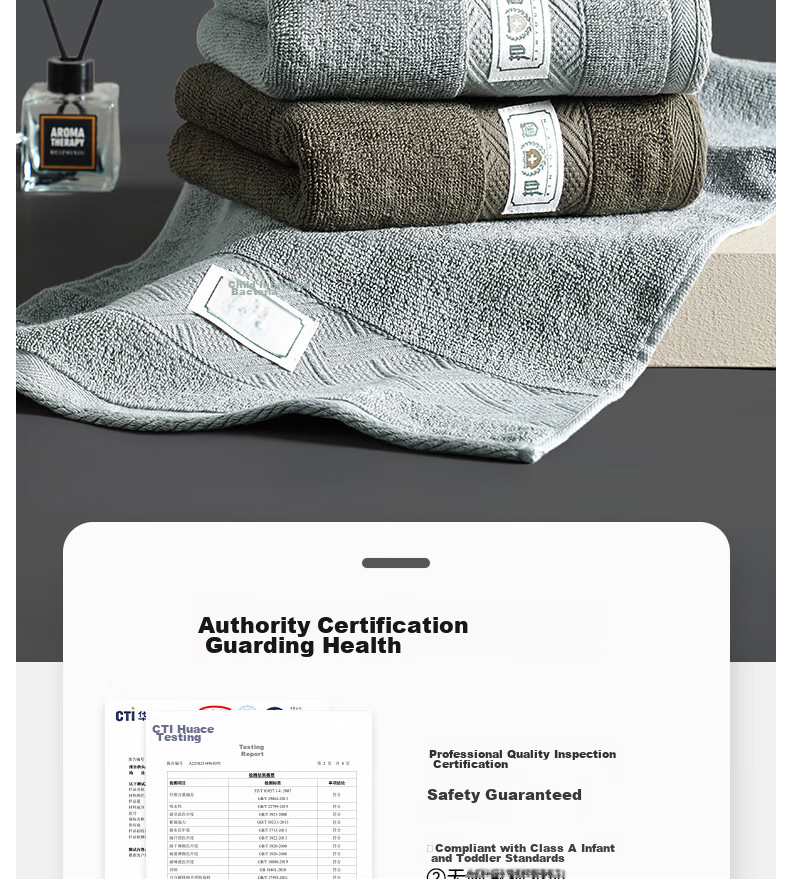 Grace 7A Antibacterial Pure Cotton Towels, 2 Pack, Men's Face Towels, Soft Pure Cotton for Home Use, Face Washing And Sports Cleansing 4