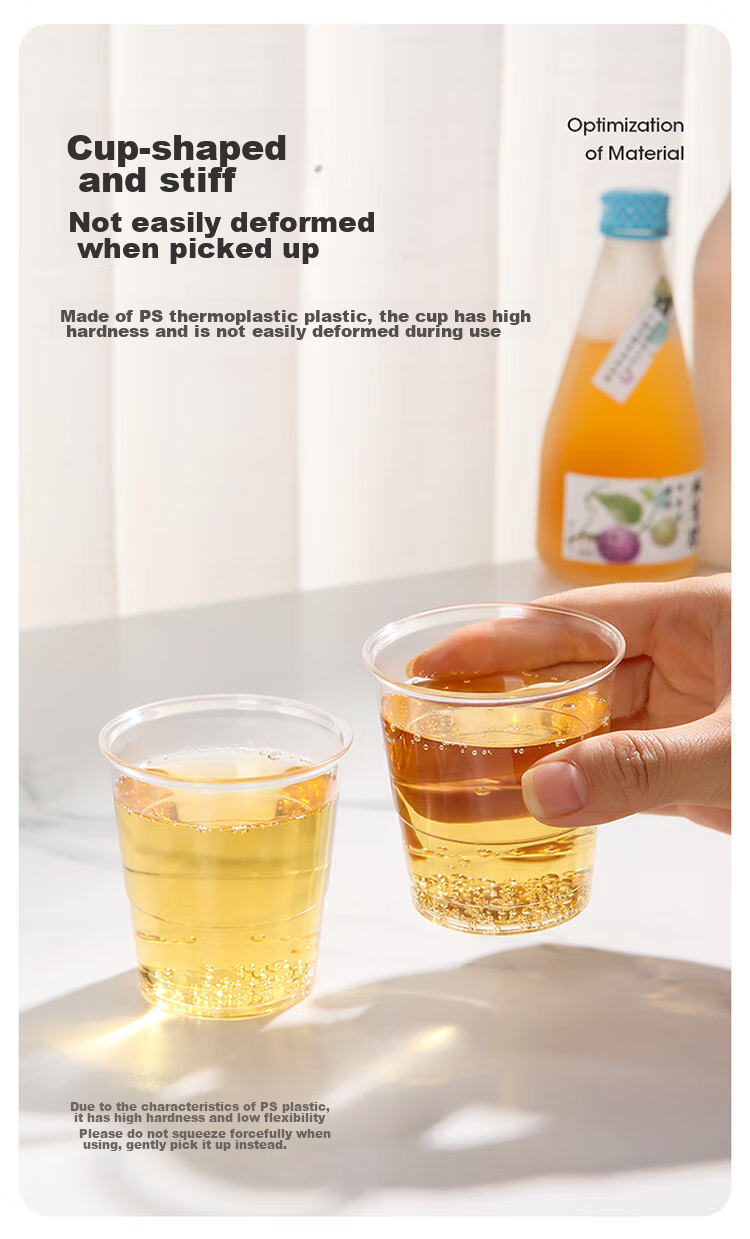 MARYYA Disposable Cups, Aviation Cups, Food-Grade Plastic Cups, 135ml*50 Pieces, Thickened Space Cups, Beverage Cups, Tea Cups 7