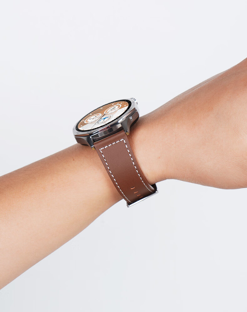 Watchbond Leather Strap Compatible with Huawei Watch GT6/GT5/GT4/Watch5 Women's Models, Official Style for GT5 Pro, Smart GT5 Sports 18mm Fashionable Women's Watch Band 22