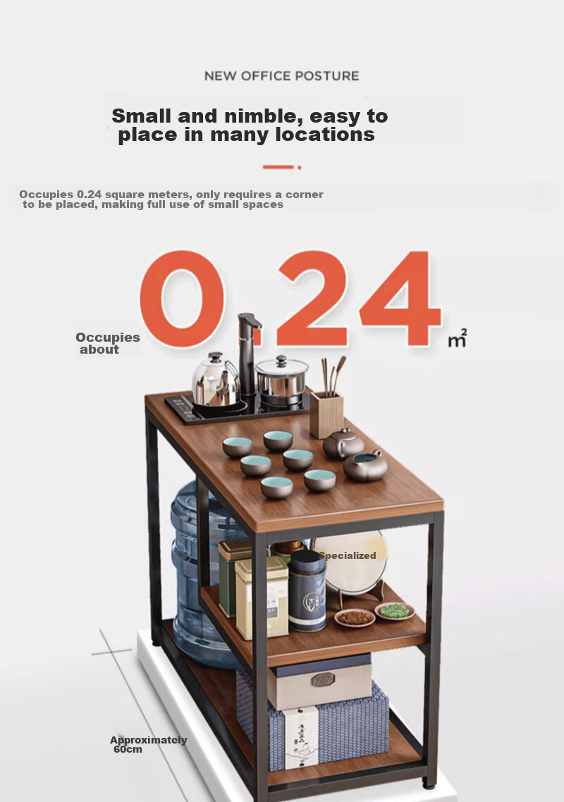OLENOUFENG Side Table, Small Apartment Coffee Table, Sofa Side Cabinet, Tea Table, Home Storage Rack, Simple Storage Shelf, Floor-Standing Storage Rack 3