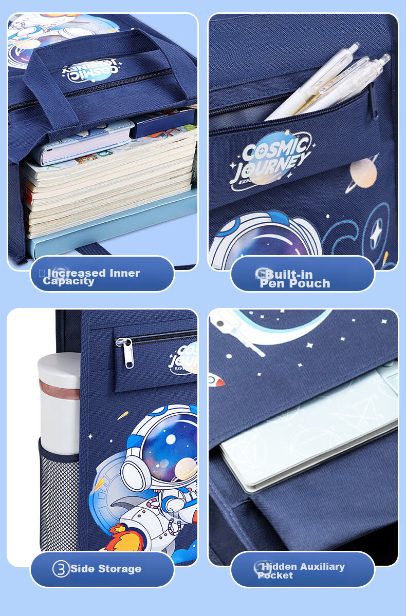 Licao Multifunctional Tutoring Bag, Large Capacity Handheld Tutoring Pack, Middle School Handbag, Art Supply Bag, Study Backpack, Children's Learning Supplies [Kapibara] 7