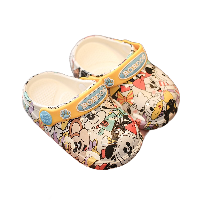 BOBDOG Children's Slippers, Boys And Girls Beach Shoes, Baby Sandals, Infant Hole Shoes, Beige, Size 150