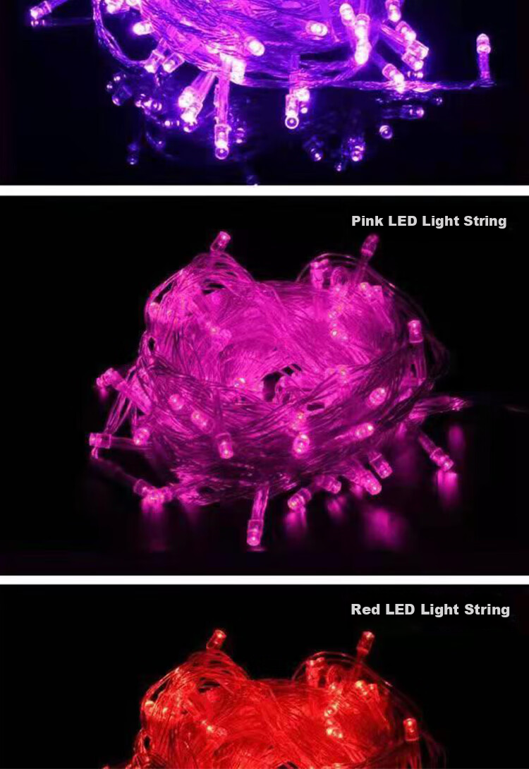 DiliCarr LED Meteor Shower Lights, Colorful Tree Lights, Flashing String Lights, Starry Sky Outdoor Waterproof Hanging Lights for Trees, New Year Decorative Colored Lights 10