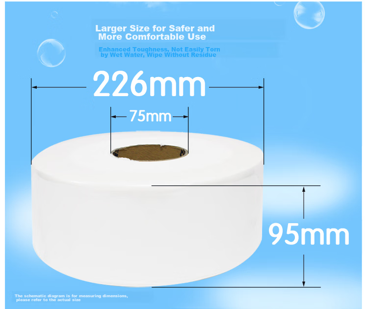 Hygienix Commercial Core Roll Toilet Paper, 2-Ply, 240 Meters * 12 Rolls, Whole Box of Toilet Paper for Shopping Malls, Hotels, And Office Use 7