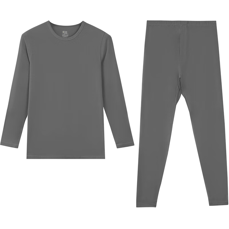 Hodo Home Men's Modal Cotton 40S High Elastic Cloud Feel Thermal Underwear Set, Rock Gray, Size 170