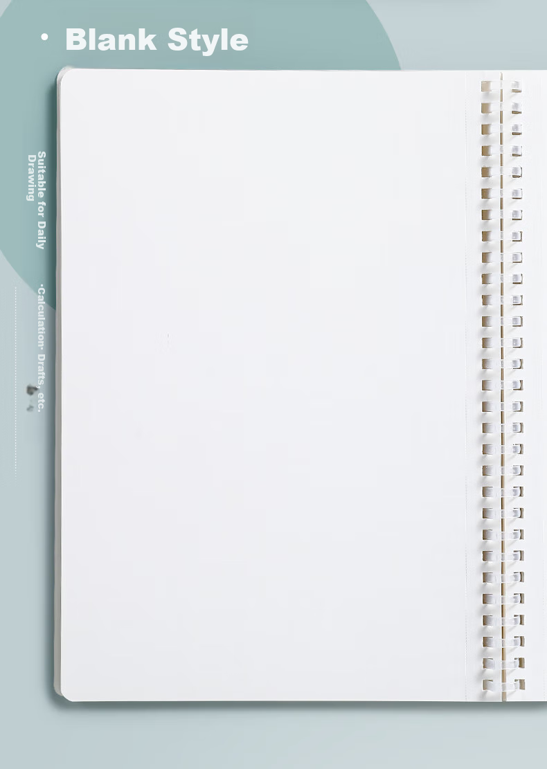Wengu English Spiral Notebook, 80 Sheets, Simple Design, Aesthetically Pleasing, College Student Homework Book, Office Work Journal, SXQ-008 12