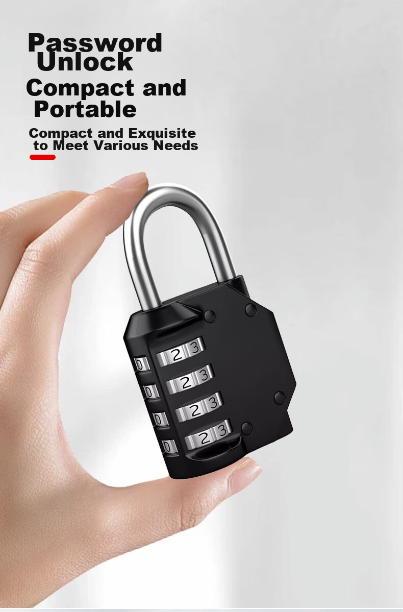 Lehuolvxing Four-Digit Combination Padlock, Luggage Lock, Dormitory Door Lock, Gym Locker Lock, Small Padlock, Small Anti-Theft Lock 5