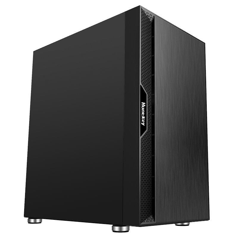 Huntkey Ultra Black Case (Wide Micro Desktop Case/Exceeding Performance/Powerful Office Work/Laser-Finished Panel/Supports M-ATX)