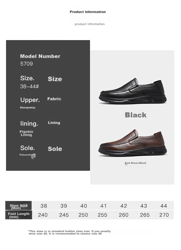 CARTELO Genuine Leather Men's Shoes, Business Casual Sports New Style, Autumn And Winter Soft Thick Sole Versatile Commuter Dad Shoes, Black Slip-O 42