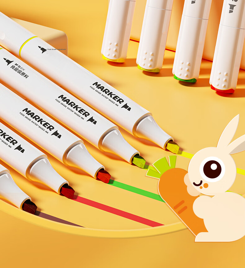 M&G Stationery, 36 Colors Food-Grade Water-Based Markers, 30% Extra Safe, Children's And Student Triangular Dual-Tip Watercolor Pens, Drawing Brushes, Birthday Gift, APMV0977 7