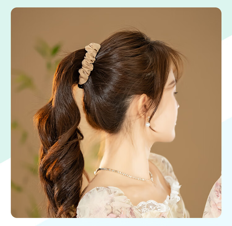 CHIMERA 2 Pieces Fabric Non-Slip Vertical Clips, Medium Size Hairpins, Full Bun Maker, High Ponytail Banana Clip, Mid-Autumn Festival Gift 5