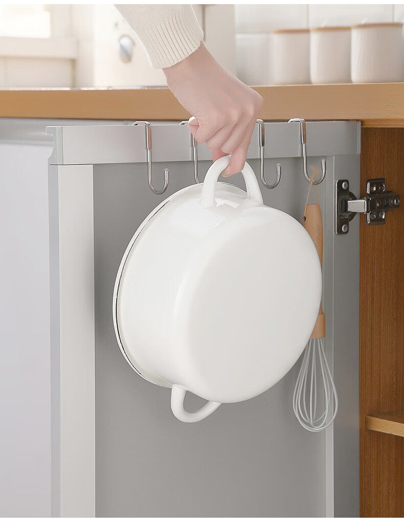 Meijia Life Dormitory Wave-Shaped Hanging Hook Student Bunk Bedside No-Installation Clothes Hook Rack Organizer 6