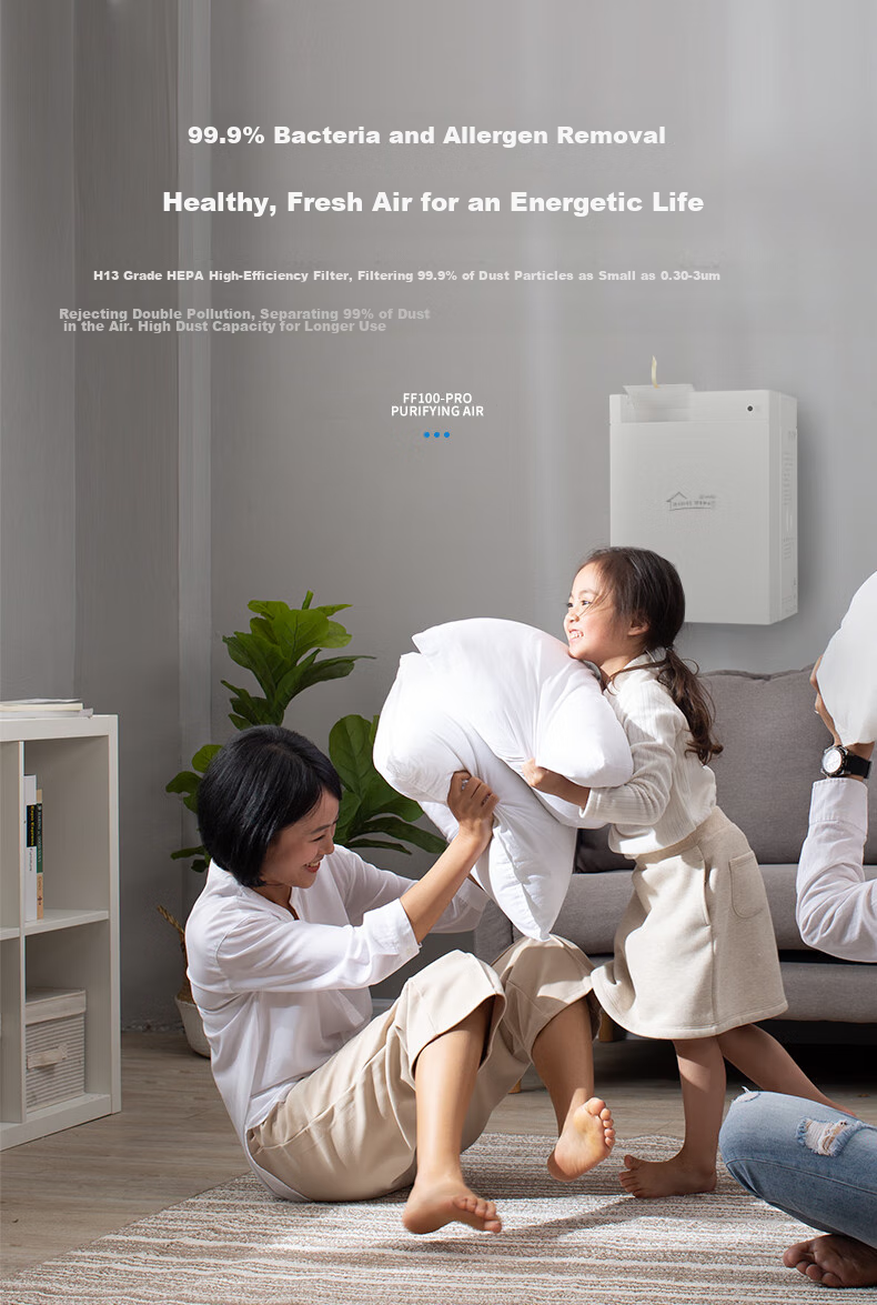 BROAD New Air System Wall-Mounted Fresh Air Machine for Home Use, Bidirectional Ventilation And Air Exchange with Full Heat Recovery, Removes Smog And Formaldehyde, Air Purification Companion to Air Conditioner FF100-Pro 9