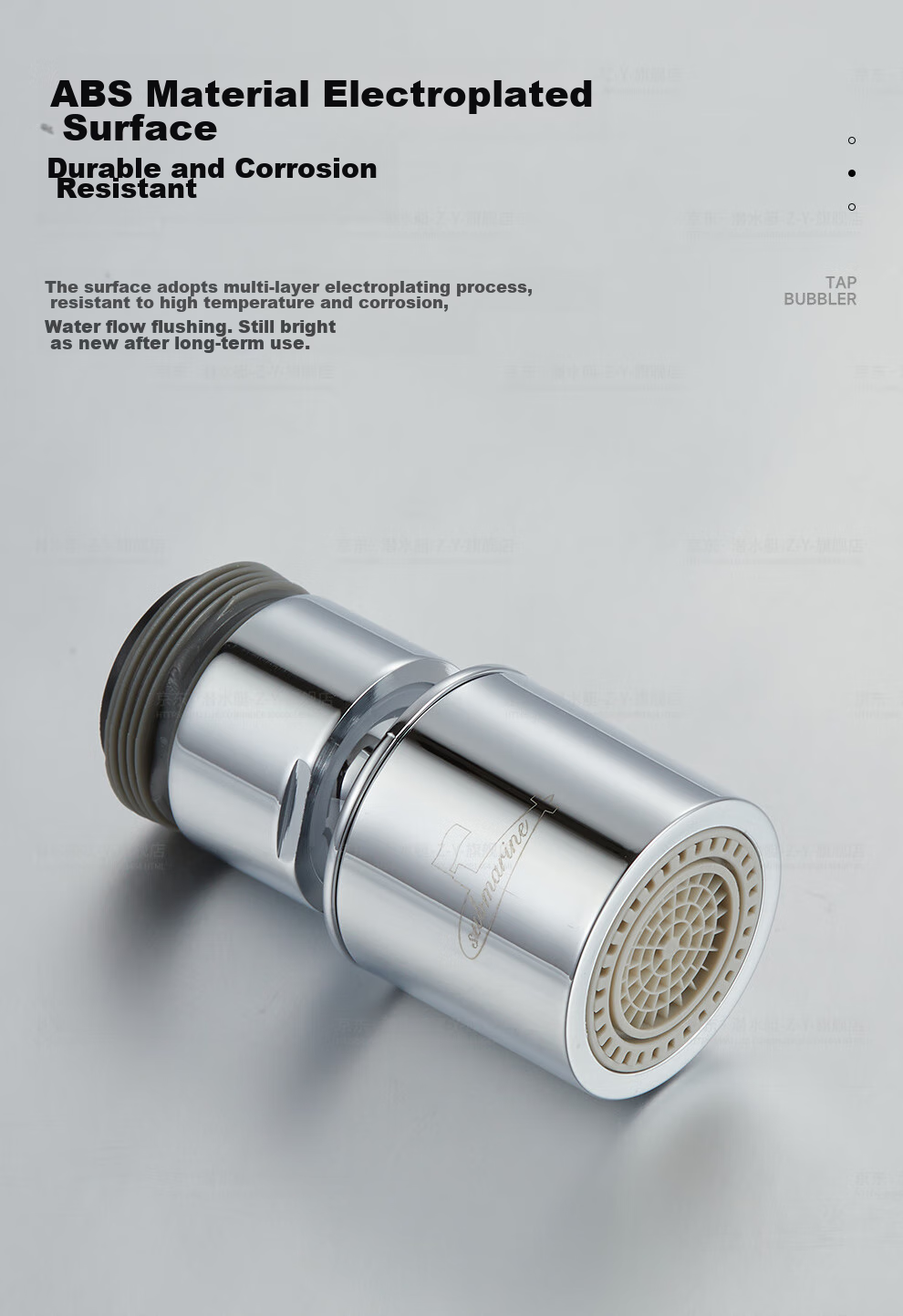 Submarine QP-2 Faucet Aerator Basin Sink Faucet, Splash-Proof, Rotatable Shower Head, Dual Water Output Modes 10