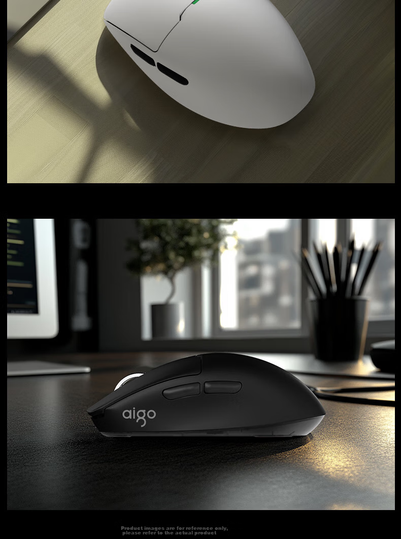 Aigo GM80 Plus Glacier Wired/wireless/tri-mode Gaming Mechanical Mouse for Office And Bluetooth Rechargeable Ergonomic Mouse for Small And Medium Hands 17