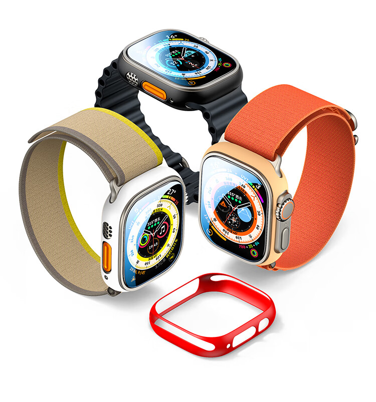 UGREEN [Touch Sensitive] Tempered Glass Screen Protector for Apple Watch Ultra 3/2/1 49mm Full Coverage with Locator 2-Pack 18