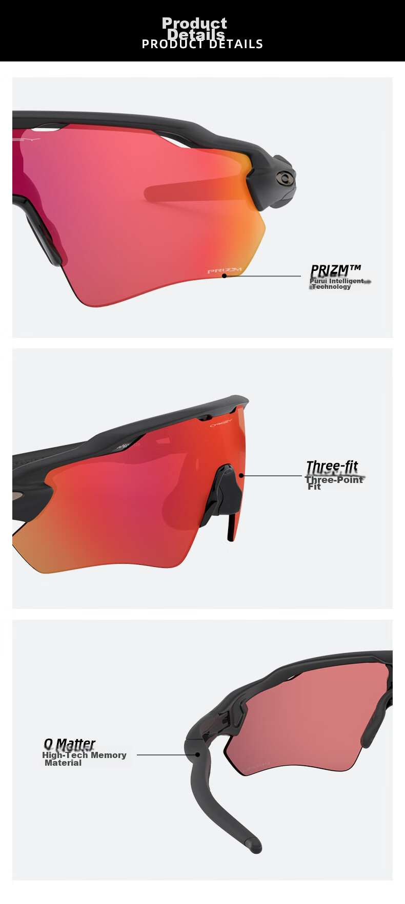 OAKLEY Sports Sunglasses, Running Glasses, Cycling Goggles, Windproof Glasses, RADAR EVPATH 0OO9208 3