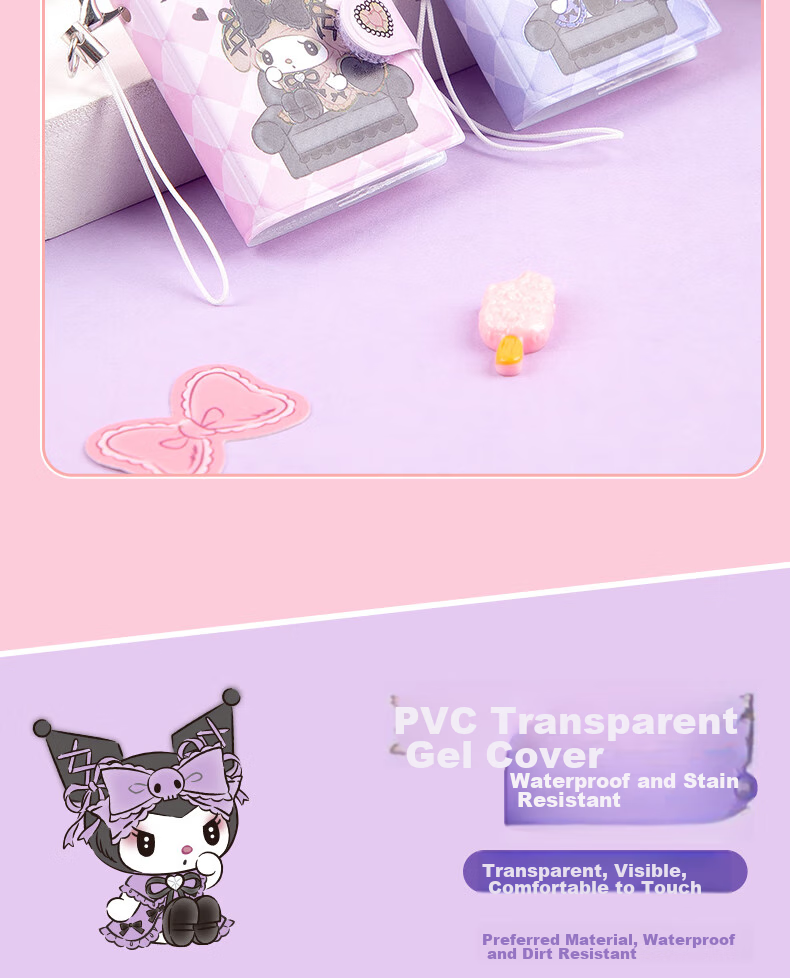 GuangBo X Sanrio Collaboration Mini Notebook, Pocket-Sized Notepad, High-Quality Journal, Memo Pad, 90*100mm/64 Pages, Glacier Green, KT81388 4