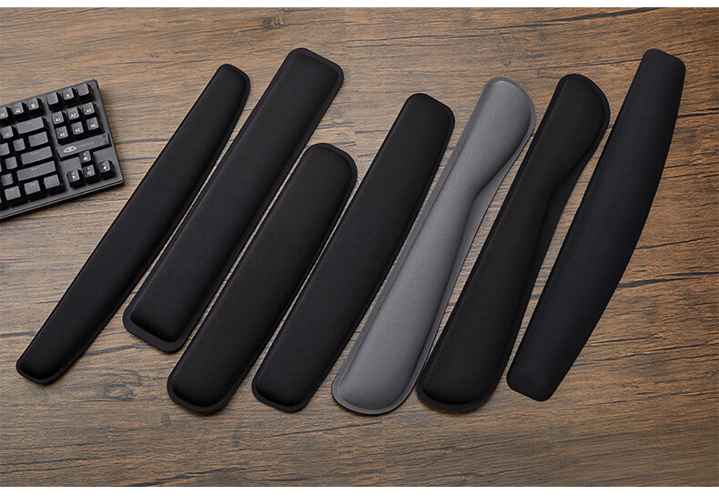 CAPERE Keyboard Wrist Rest, Slow Rebound Large Hand Support Wrist Pad, Comfortable Computer Office Wrist Cushion, Black H221, 420x85x25mm 14