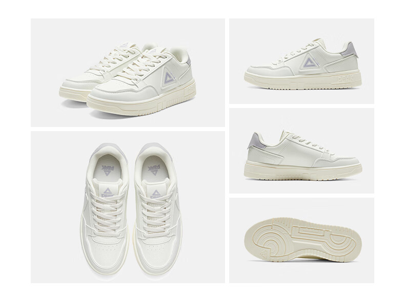 PEAK Women's Sneakers, Summer Mesh Breathable Wear-Resistant Casual Shoes, Air Force One Style White Sneakers for Women, Sports Shoes DB310128 21