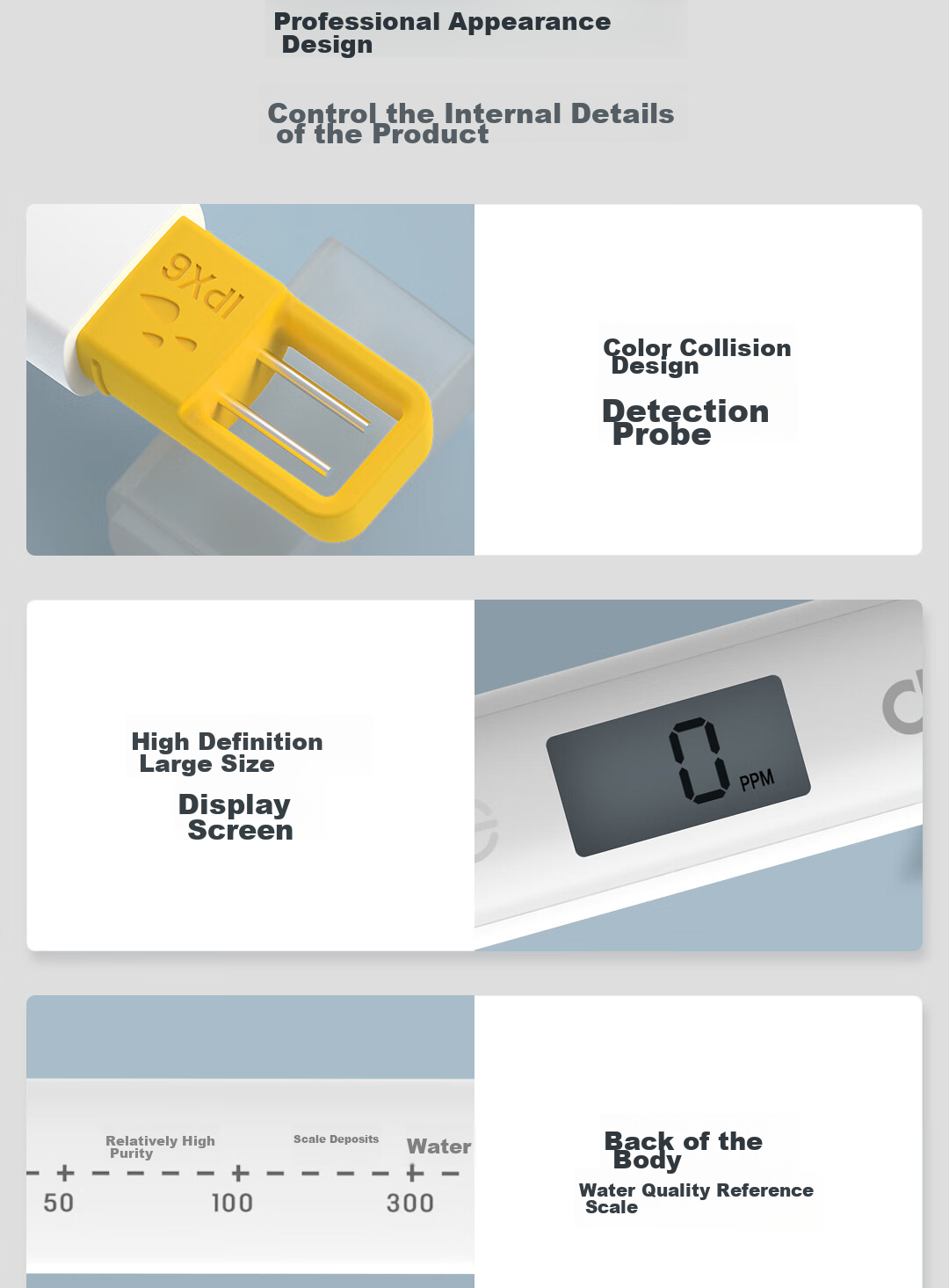 Deli TDS Water Quality Testing Pen Digital Display Test Pen (0~9990PPM) 13