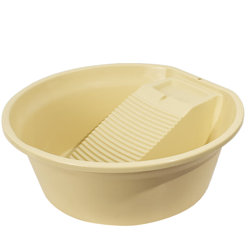 Fuaijia Plastic Basin, Large Integrated Washing Basin with Washboard, Clothes Washing Basin, Face Basi