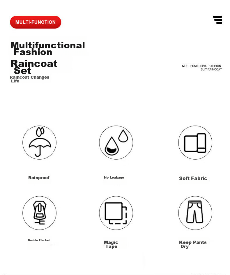 BWNK Raincoat And Poncho Single-Person Two-Piece Set, Electric Scooter Windproof Two-Piece Raincoat for Men And Women XL 3