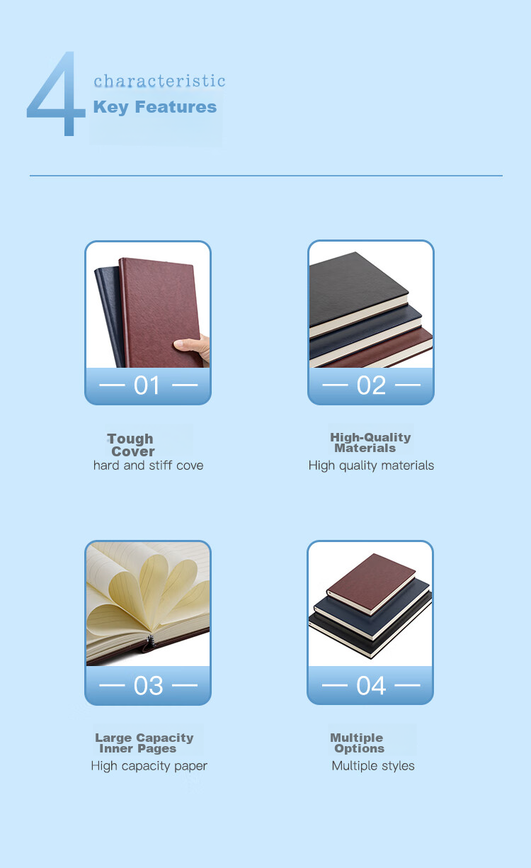 COMIX 18K/114 Sheets Business Leather Notebook B5 Journal/Notebook, Thickened Meeting Record Book, Classic Diary, Fashionable Office Supplies C5841 Black 2