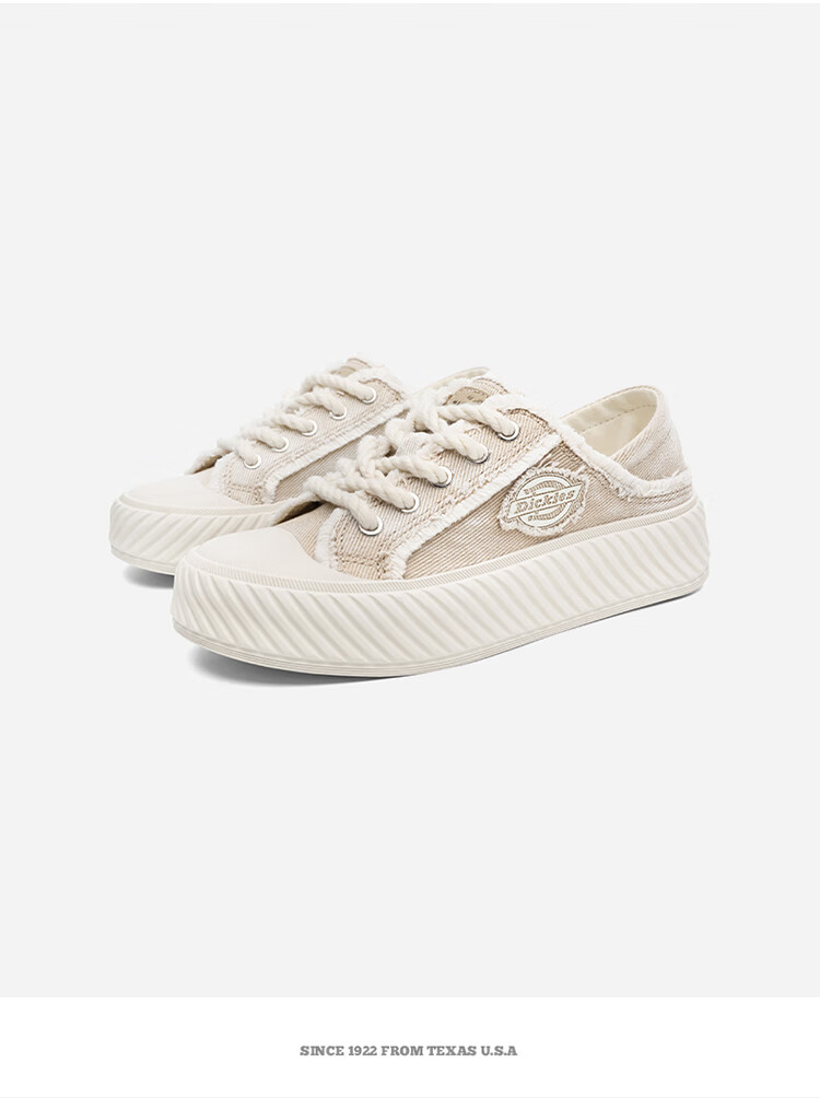Dickies Women's Canvas Shoes, Trendy Casual Shoes, Low-Top Versatile Flat Shoes, Washed Blue, Size 35 11