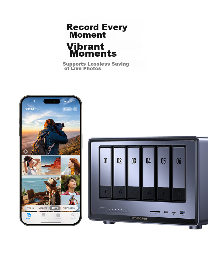 UGREEN Private Cloud DXP6800 Plus Six-Bay 10G NAS Network Storage Server, AI Photo Album File Data Backup Remote Sharing Enterprise Office Hard Drive Cloud Space 38