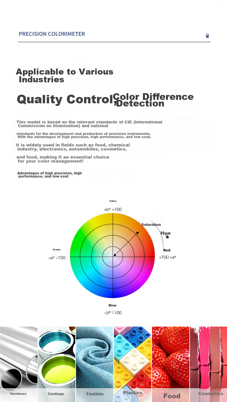 3Nh Portable Handheld Plastic Paint Color Difference Meter, Dual-Diameter Colorimeter for Coatings, NR110 4