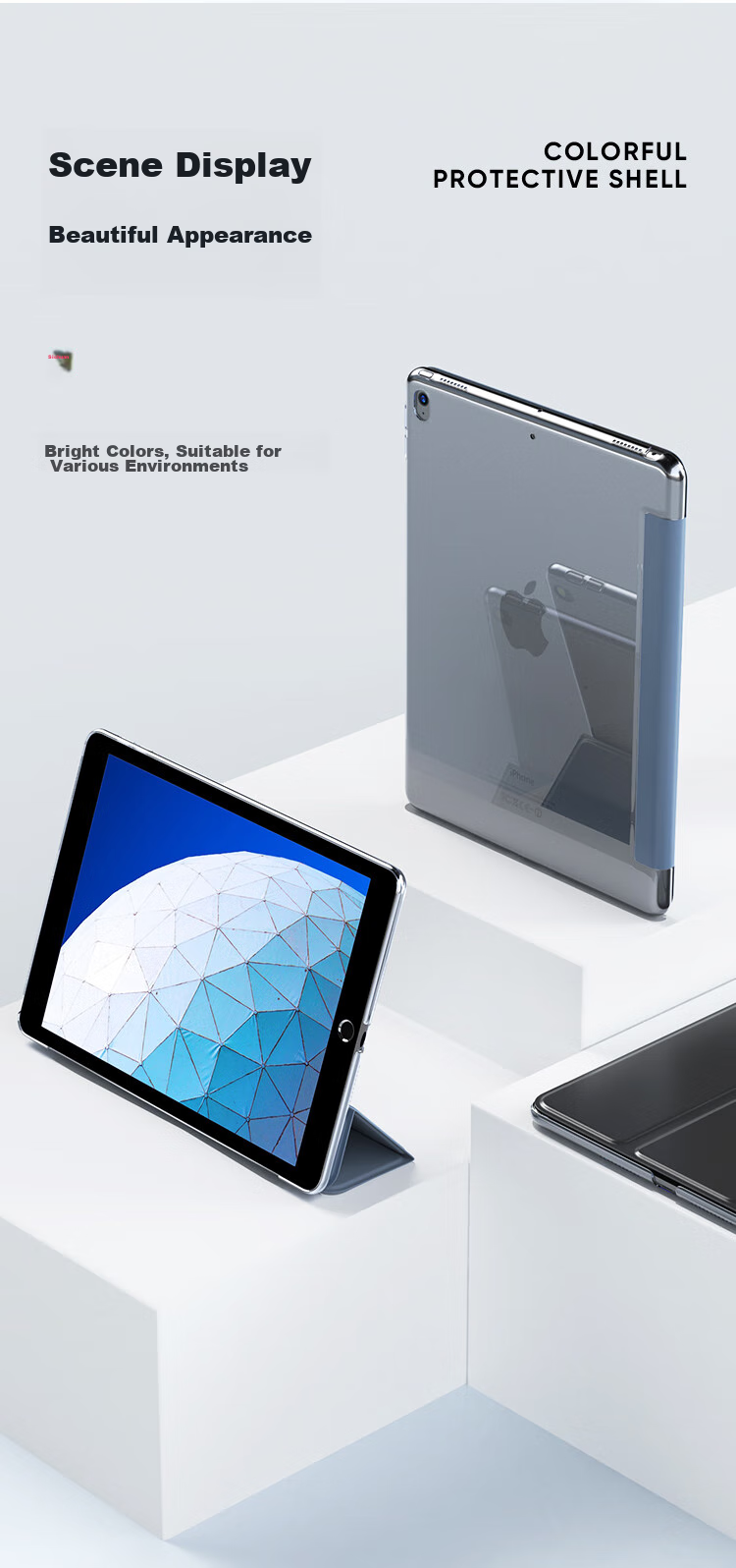 CangHua IPad Air 3 Case, Compatible with 2019 Pro 10.5-Inch Model, Protective Cover with Stand, Ultra-Thin Full Protection Shockproof Case for Apple Tablet 10