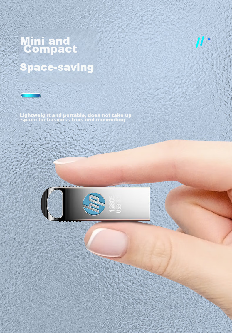 HP 32GB USB 3.2 Gen 1 Flash Drive with Type-C Adapter, X306w Metal High-Speed USB Drive, Upgraded Read Speed 230MB/s, Study And Office Computer Flash Drive 12
