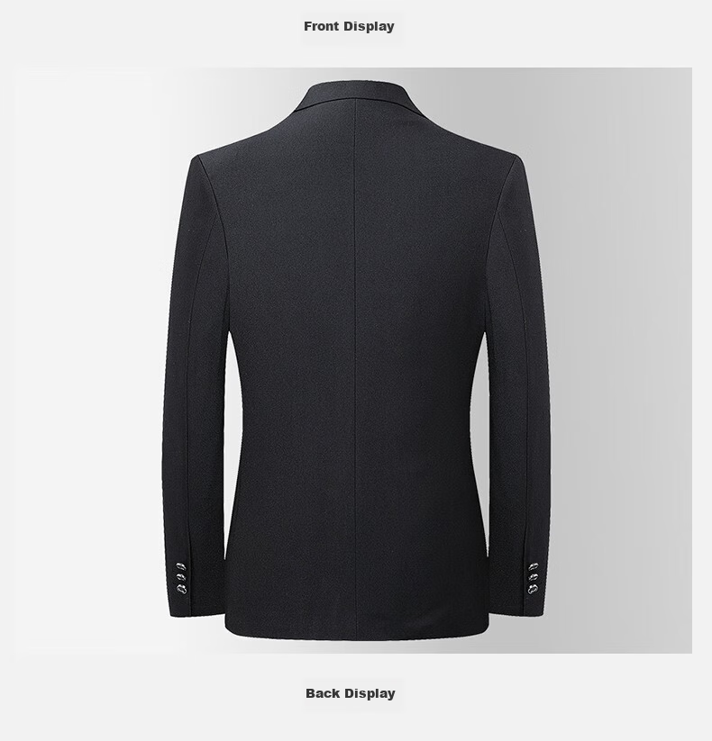 SHANSHAN Men's Suit Jacket for Spring And Autumn, Solid Color Two-Button Wrinkle-Resistant Professional Formal Wear Business Casual Blazer 22