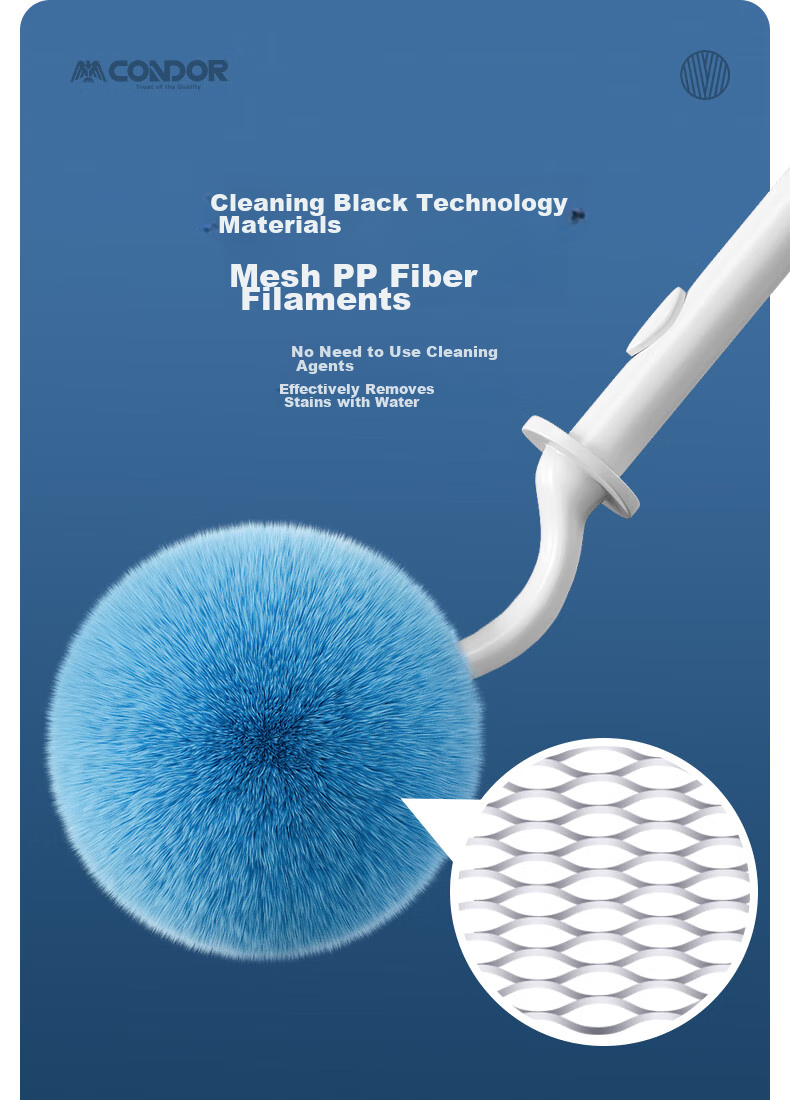 CONDOR Japanese Toilet Brush Set, No Dead Angles, Household Toilet Cleaning Brush, Gentle on Enamel Surface, Bathroom Cleaning Brush 5