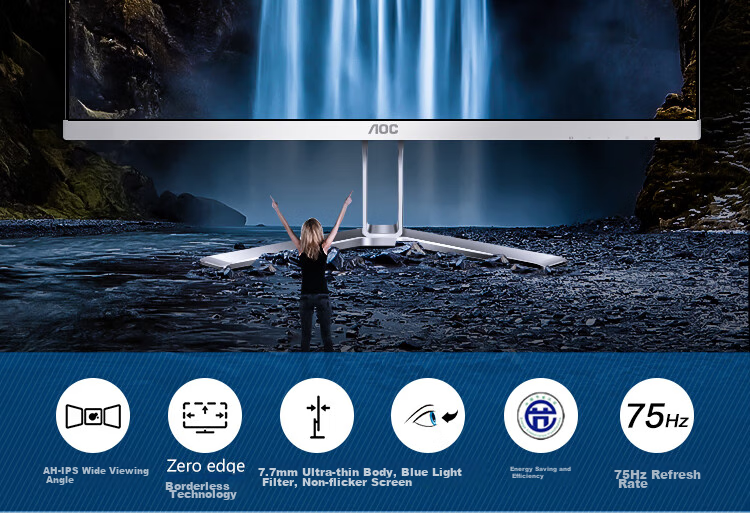 AOC 21.5-inch 120Hz VA Panel HDMI Low Blue Light Flicker-Free VESA Mount Ultra-thin Energy-saving Office Monitor 22B35HM2 2