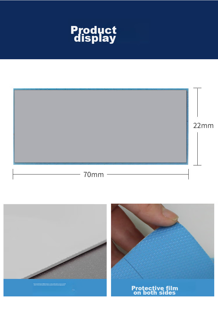 NVV M.2 SSD Thermal Paste Pad, Cooling Silicone Pad, Heat Conductive Silicone Gasket for SSD North Bridge, TC-61X with Thermal Conductivity of 6.0W 7