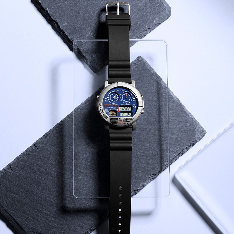 CITIZEN Watch for Men, Japanese And Korean Style, Starship Quartz Watch with Blue Dial And PU Strap, Gift for Students Or Boyfriends, JG0070-20L