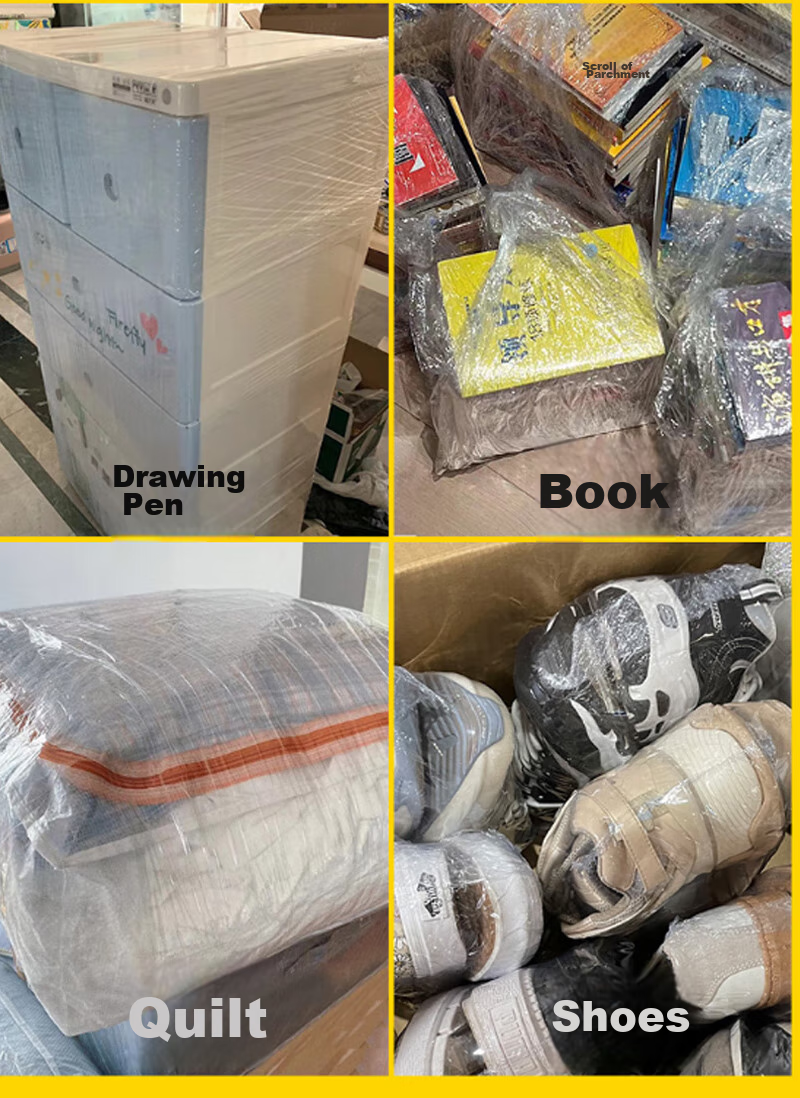 QDZX Moving Cardboard Boxes, Packing Stretch Wrap Film, Storage Organizing Boxes, Anti-Shock, 50cm, 1 Roll, 1.3kg 4